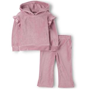imageThe Childrens Place babygirls And Toddler Velour Ribbed Sweatshirt and Sweatpant 2 Piece OutfitLavander