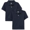 imageThe Childrens Place Baby Boys Short Sleeve Pique PoloNautico 2pack