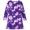 imageThe Childrens Place Girls Long Sleeve NightgownsPurple Unicorns