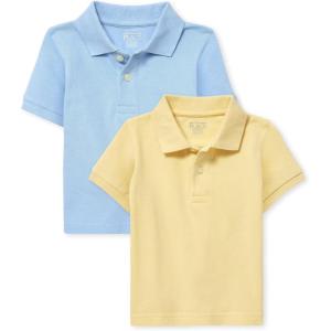 imageThe Childrens Place Baby Boys Short Sleeve Pique PoloBrookNew Yellow 2pack