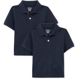 imageThe Childrens Place Baby Boys Short Sleeve Pique PoloNautico 2pack