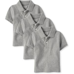 imageThe Childrens Place Baby Boys Short Sleeve Pique PoloSmoke 3pack