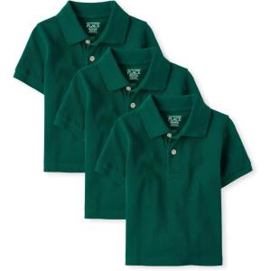 imageThe Childrens Place Baby Boys Short Sleeve Pique PoloSpruceshad 3pack