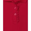 imageThe Childrens Place Girls Multipack Long Sleeve Ruffle Pique PolosRuby 2pack