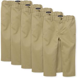 imageThe Childrens Place Baby Toddler Boys Chino PantsFlax 5 Pack