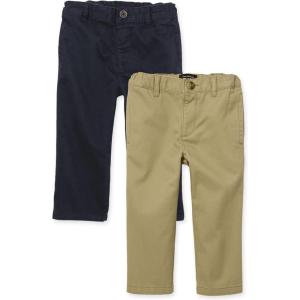 imageThe Childrens Place Baby Toddler Boys Chino PantsFlaxNew Navy 2 Pack