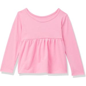 imageThe Childrens Place Baby Toddler Girls Long Sleeve Fashion Top MultisBright Pink
