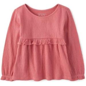 imageThe Childrens Place Baby Toddler Girls Long Sleeve Fashion Top MultisLotus Flower