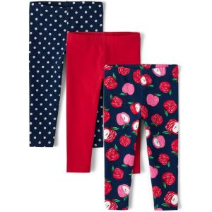 imageThe Childrens Place baby girls LeggingsApplesRedBlue Dot 3pack