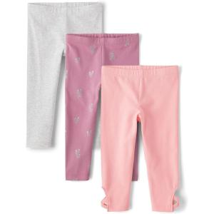 imageThe Childrens Place baby girls LeggingsFuzzy Pink Dance 3pack
