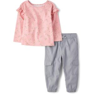 imageThe Childrens Place Baby Girls 2 Piece OutfitFuzzy Pink