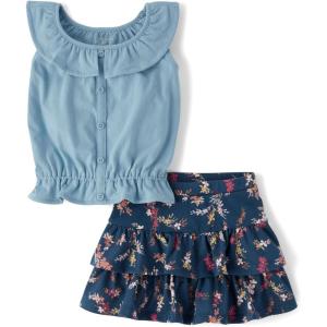 imageThe Childrens Place Baby Girls 2 Piece OutfitSargasso Sea