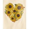 imageThe Childrens Place Baby Girls and Toddler Long Sleeve Ruffle TopSunflower HeartGoldBrown Floral 3pack