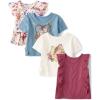 imageThe Childrens Place Baby Girls Short Sleeve Everday Casual Knit ShirtWestern 4pack