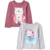 imageThe Childrens Place Baby Girls and Toddler Animal Long Sleeve Graphic TShirtsmultipacksPolar BearsCat Ice Skating 2pack
