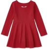 imageThe Childrens Place Baby Toddler Girls Long Sleeve Fashion Skater DressesClassic Red