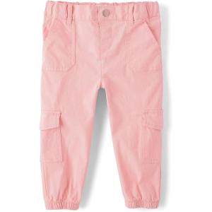 imageThe Childrens Place Baby Girls Cargo Jogger PantFuzzy Pink