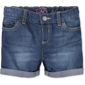 imageThe Childrens Place Baby Girls and Toddler Jean Midi ShortsSophie Wash