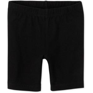 imageThe Childrens Place Baby Girls and Toddler Solid Bike ShortsBlack Single