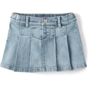 imageThe Childrens PlaceBaby Girlsand Toddler Pleated SkortTwyla Wash Denim3 Years