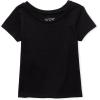 imageThe Childrens Place Baby Girls and Toddler Short Sleeve Basic Layering TShirtBlackFuschiaBlackWhite 4pack