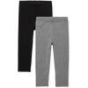 imageThe Childrens Place Baby Girls Leggings 2 PackBlackHeather Grey 2pack