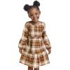imageThe Childrens Place Baby Girls Plaid Flannel Woven Tiered DressHay Stack