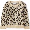 imageThe Childrens Place Baby Girls and Toddler Pullover Crew Neck SweaterStrawberry Leopard