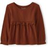 imageThe Childrens Place Girls and Toddler Long Sleeve Everyday Casual Knit ShirtHot Spice