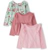 imageThe Childrens Place babygirls And Toddler Girl Long Sleeve Shirts 3packWindsor Rose 3pack