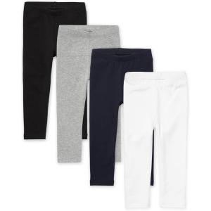 imageThe ChildrenS Place BabyGirls And Toddler LeggingsBlackWhiteTidalHeather Grey 4pack