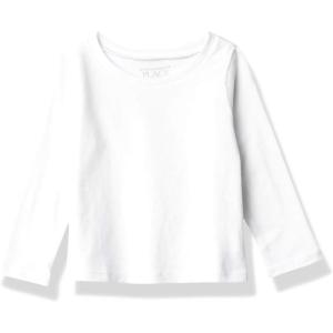 imageThe Childrens Place Baby Girls Basic Layering Long Sleeve Tee 2 PackWhite 2pack