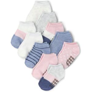 imageThe Childrens Place Baby Girls Colorblock Ankle SocksColorblock 10pack