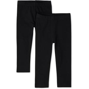 imageThe Childrens Place Baby Girls Leggings 2 PackBlackBlack 2pack