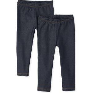 imageThe Childrens Place Baby Girls Leggings 2 PackTrue Indigo 2pack