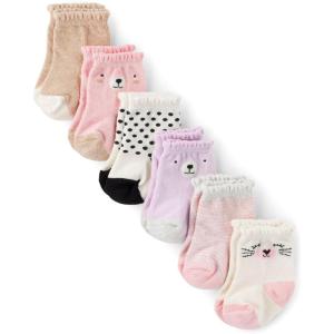 imageThe Childrens Place Baby Girls and Newborn Socks Variety PackCritter Midi 6pack