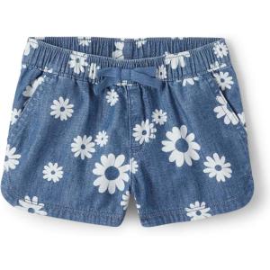 imageThe Childrens Place Baby Girls and Toddler Pull on Chambray ShortsDahlia Print Wash