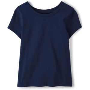 imageThe Childrens Place Baby Girls and Toddler Short Sleeve Basic Layering TShirtTidal Single