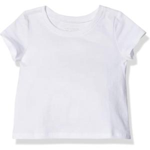 imageThe Childrens Place Baby Girls and Toddler Short Sleeve Basic Layering TShirtWhite Single