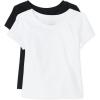 imageThe Childrens Place Baby Girls Basic Layering Short Sleeve TeeBlackWhite 2pack