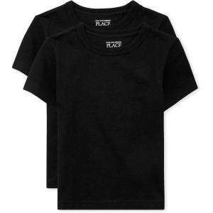 imageThe ChildrenS Place BabyBoys And Toddler Basic Short Sleeve TeeBlack 2pack