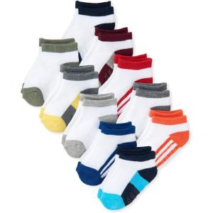 imageThe ChildrenS Place BabyBoys And Toddler Boys Ankle SocksMulti Color Stripe 10pack
