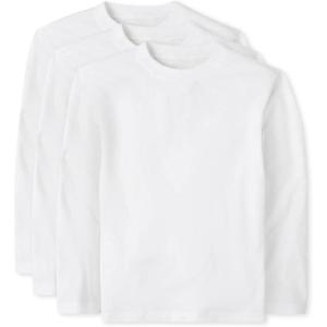 imageThe Childrens Place Baby Boys Basic Long Sleeve Tee 2 packWhite 3pack