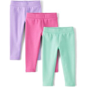 imageThe Childrens Place Baby Girls and Toddler Assorted Everyday Cozy Pull on LeggingsYreka Pink 3pack