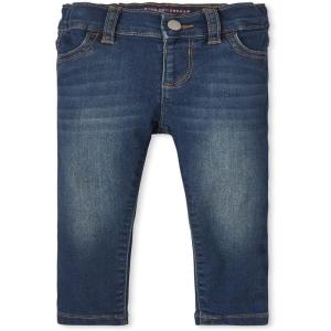 imageThe Childrens Place Baby Girls and Toddler SuperSoft Stretch Denim JeggingsDusk Wash Single