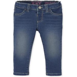 imageThe Childrens Place Baby Girls and Toddler SuperSoft Stretch Denim JeggingsWillow Wash Single