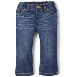 imageThe Childrens Place Baby Toddler Girls Basic Bootcut JeansIndigo Stone Single