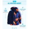 imageThe Childrens Place Baby Boys and Toddler Heavy 3 in 1 Winter Jacket Wind WaterResistant Shell Fleece InnerBlue Construction Trucks