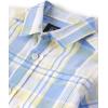 imageThe Childrens Place Baby Boys and Toddler Poplin Long Sleeve Button Down ShirtBlue Yellow Plaid