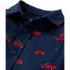 imageThe Childrens Place Baby Boys and Toddler Poplin Long Sleeve Button Down ShirtChristmas Truck Print
